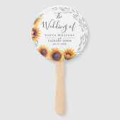 Frühlingssonne blühen | Hochzeitsprogramm Fächer (Vorderseite)