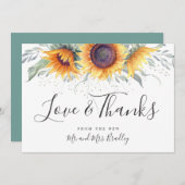 Frühlingssonne blühen | Vielen Dank Dankeskarte (Vorne/Hinten)