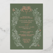 Frühlingssonne Lilie Folieneinladung (Vorderseite)