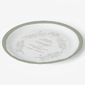 Frühlingssonne Lilie Weiß Pappteller (Schrägansicht)