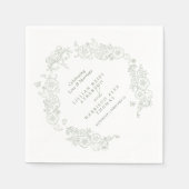 Frühlingssonne Lilie Weiß Serviette (Vorderseite)