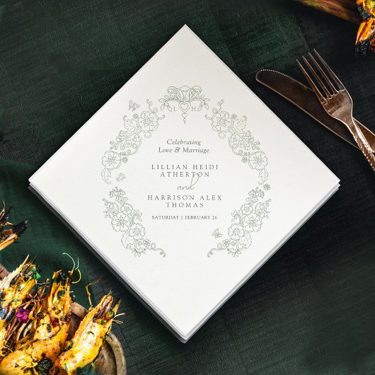 Frühlingssonne Lilie Weiß Serviette