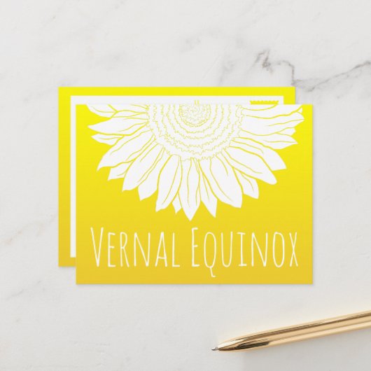 Frühlingssonne Postkarte (Vorderseite/Rückseite Beispiel)
