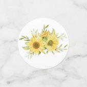 Frühlingssonne Sonnenblumen Hochzeitstisch Dekorat Konfetti (Klein Vorderseite)