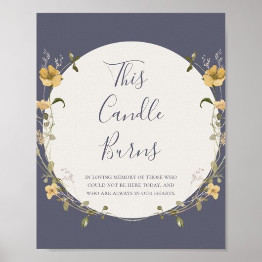 Frühlingssonne Wildblume Lila diese Kerze brennt Poster (Vorne)