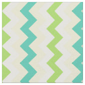 Frühlingssonne Zickzack Muster Aquamarin Gelb Stoff (Nahaufnahme)