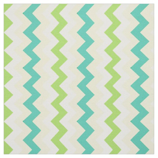 Frühlingssonne Zickzack Muster Aquamarin Gelb Stoff (Muster)