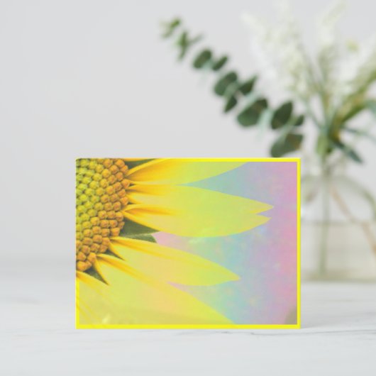 Frühlingssonnenblumen Postkarte (Stehend Vorderseite)