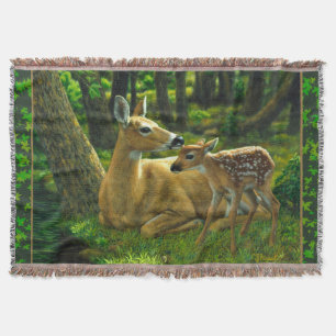 Frühlingssorge Fawn and Mother Deer Decke