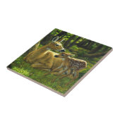 Frühlingssorge Fawn and Mother Deer Fliese (Seite)