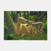 Frühlingssorge Fawn and Mother Deer Fußmatte (Vorderseite)