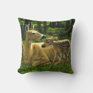 Frühlingssorge Fawn and Mother Deer Kissen
