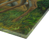 Frühlingssorge Fawn and Mother Deer Schneidebrett (Ecke)