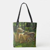 Frühlingssorge Fawn and Mother Deer Tasche (Rückseite)