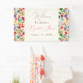 Frühlingssorgen Gelbe Lila Blume Brautparty Banner (Insitu)