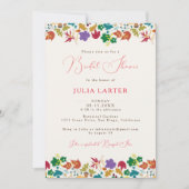 Frühlingssorgen Gelbe Lila Blume Brautparty Einladung (Vorderseite)