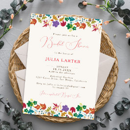 Frühlingssorgen Gelbe Lila Blume Brautparty Einladung