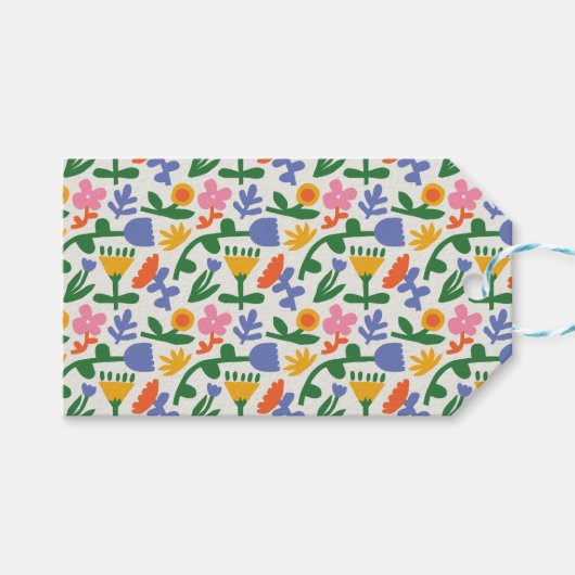 Frühlingsspass floral geschenkanhänger (Vorderseite (Horizontal))