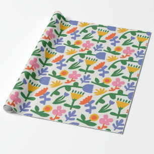 Frühlingsspass floral geschenkpapier