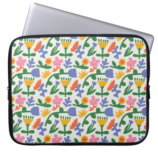 Frühlingsspass floral laptopschutzhülle (Vorderseite)