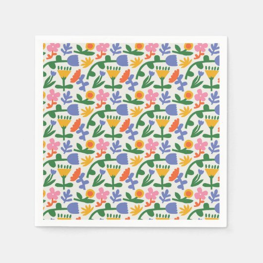 Frühlingsspass floral serviette (Vorderseite)