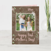 Frühlingssprouts Happy First Mother Day Foto Karte (Vorderseite)