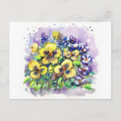 FrühlingsStiefmütterchen Postkarte (Vorderseite)