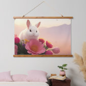 Frühlingsstimmung Frühjahr Ostern Sonnige Blume Fa Wandteppich Mit Holzrahmen (Schlafzimmer)