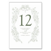 Frühlingsstimmung Lilie Hochzeit Weiße Kunst Tischnummer (Vorderseite)