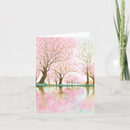Frühlingsstimmung - Reflektionen des Kirschblossom Feiertagskarte
