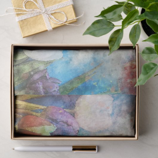 Frühlingsstipps Wasserfarben Entdeckungsreise Seidenpapier (Geschenk)