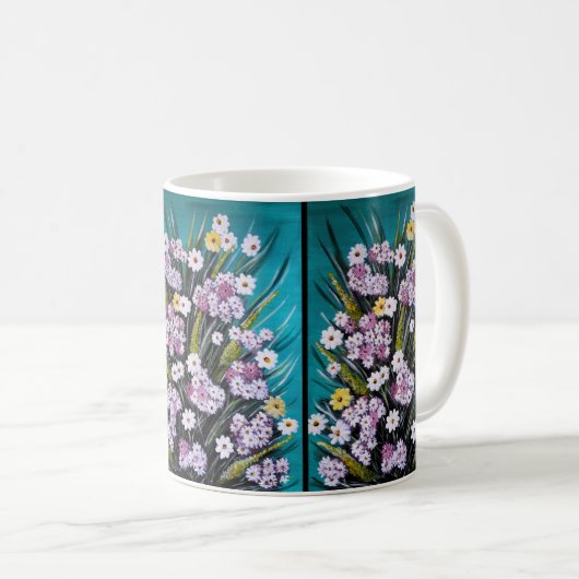 Frühlingsstrauß-Gemälde von Alfred Fox Kaffeetasse (VorderseiteRechts)