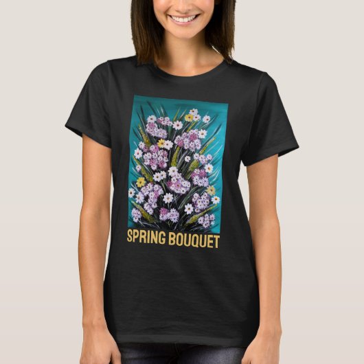 Frühlingsstrauß-Gemälde von Alfred Fox T-Shirt (Vorderseite)