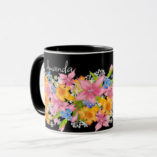 Frühlingsstrauß Tasse (Vorderseite Links)