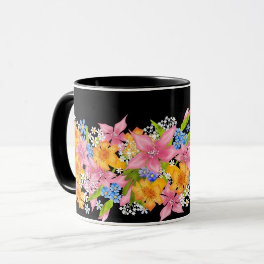 Frühlingsstrauß Tasse (Vorderseite Links)