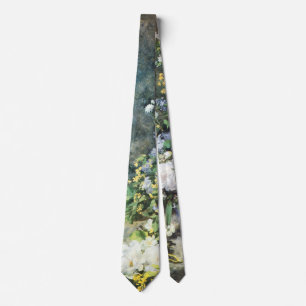 Frühlingsstrauß von Pierre Renoir, Vintage Blumen Krawatte