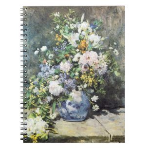 Frühlingsstrauß von Pierre Renoir, Vintage Blumen Notizblock