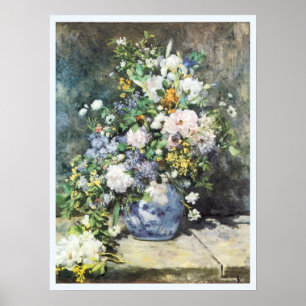 Frühlingsstrauß von Pierre Renoir, Vintage Blumen Poster