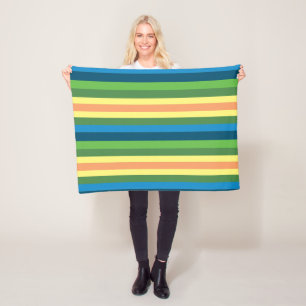Frühlingsstreifen Bunt Fleece-Decke Fleecedecke