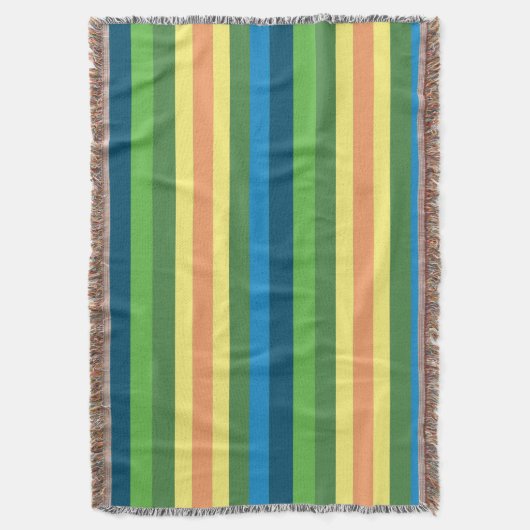 Frühlingsstreifen farbenfrohe Decke (Vorderseite Vertikal)