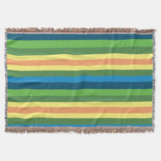Frühlingsstreifen farbenfrohe Decke (Vorderseite)