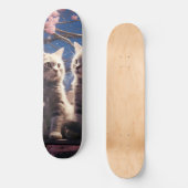 Frühlingssüße Kirschblüten Kätzchen Skateboard (Vorderseite)