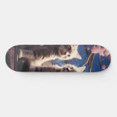 Frühlingssüße Kirschblüten Kätzchen Skateboard (Horizontal)