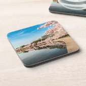 Frühlingsszenario-Untersetzer Getränkeuntersetzer (Linke Seite)