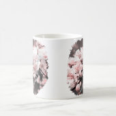 Frühlingsszenario ZierIllustration Rosa Kaffeetasse (Mittel)
