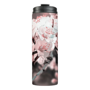 Frühlingsszenario ZierIllustration Rosa Thermosbecher