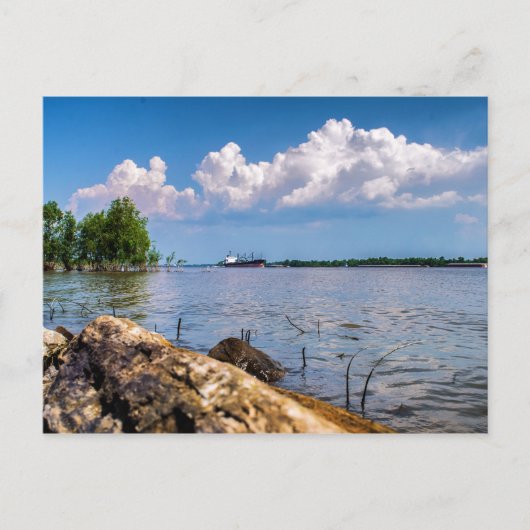 Frühlingstag auf dem Mississippi Postkarte (Vorderseite)