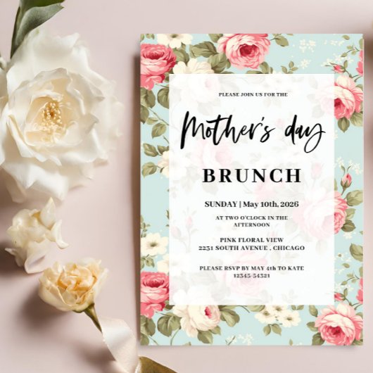 Frühlingstag Blumenmutter Brunch Einladung