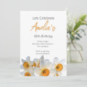 Frühlingstag daffodil Geburtstag Einladung (Stehend Vorderseite)