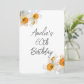 Frühlingstag daffodil Geburtstag Einladung (Stehend Vorderseite)